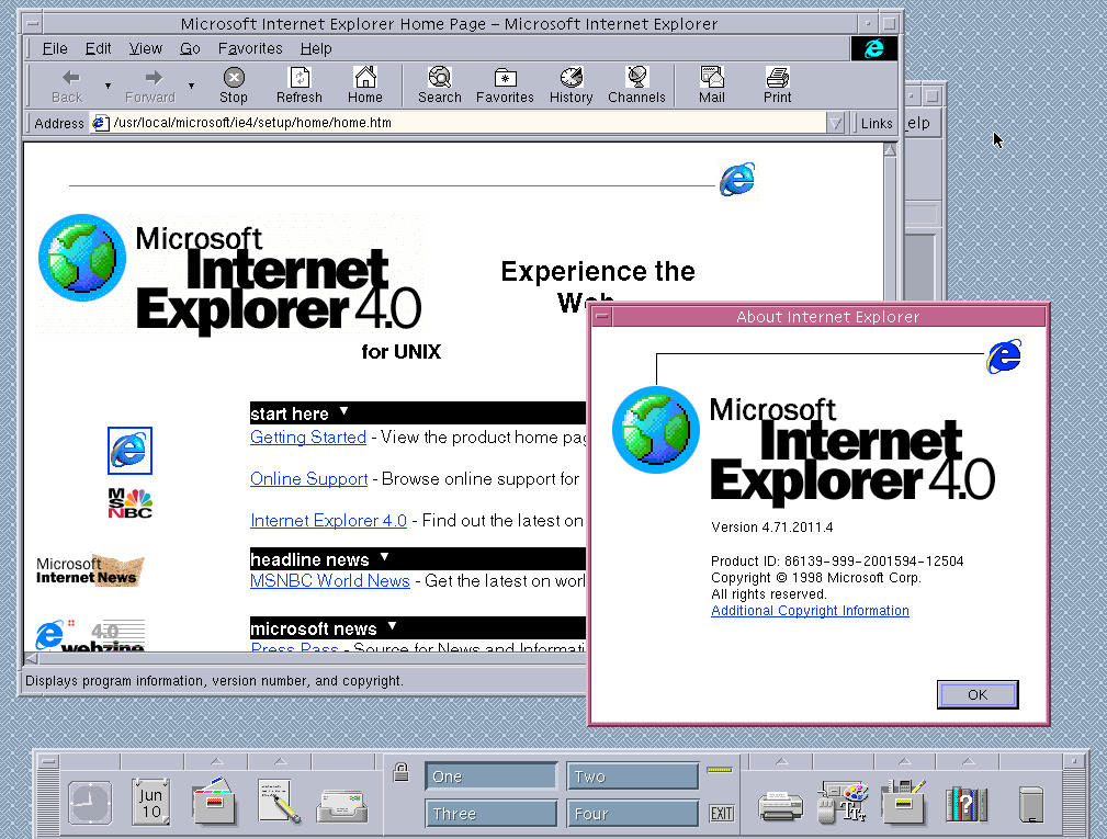 Internet Explorer... for UNIX? Yes. It's real.