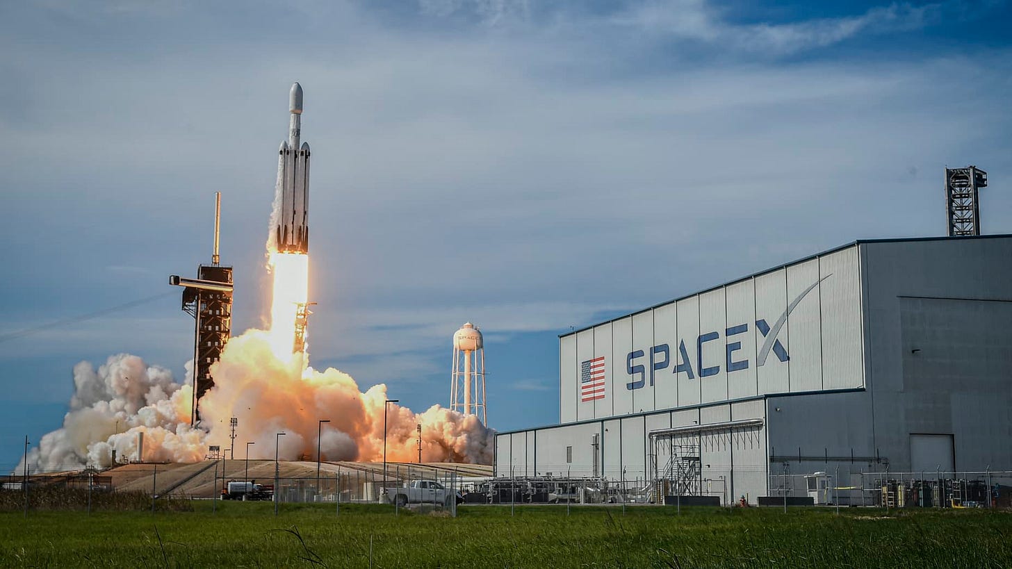 A SpaceX Falcon Heavy rocket carrying the National Oceanic and Atmospheric Administration's (NOAA) weather satellite Geostationary Operational Environmental Satellite U (GOES-U) lifts off from Launch Complex 39A at NASA's Kennedy Space Center, Florida, June 25, 2024. The United States on June 25 launched a new satellite expected to significantly improve forecasts of solar flares and coronal mass ejections -- huge plasma bubbles that can crash into Earth, disrupting power grids and communications.
A SpaceX F A SpaceX Falcon Heavy rocket carrying the National Oceanic and Atmospheric Administration's (NOAA) weather satellite Geostationary Operational Environmental Satellite U (GOES-U) lifts off from Launch Complex 39A at NASA's Kennedy Space Center, Florida, June 25, 2024. The United States on June 25 launched a new satellite expected to significantly improve forecasts of solar flares and coronal mass ejections -- huge plasma bubbles that can crash into Earth, disrupting power grids and communications.
A SpaceX F