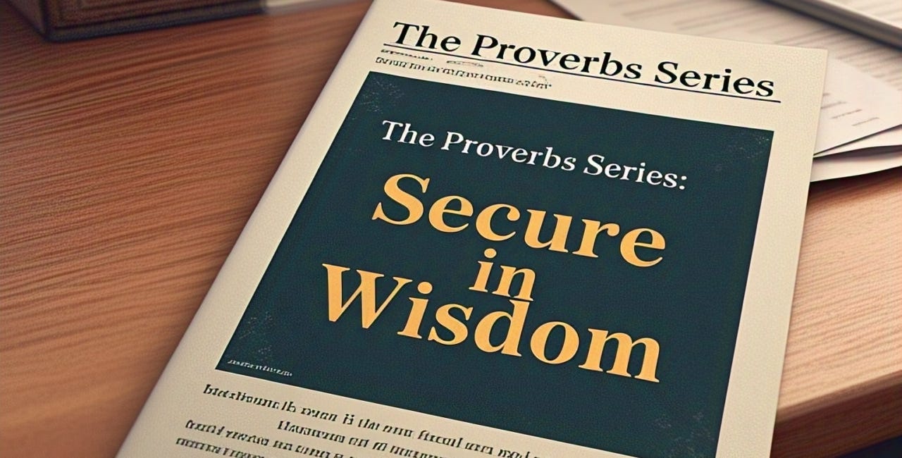 The Proverbs Series: Secure in Wisdom