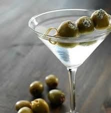 Blue cheese olive martini