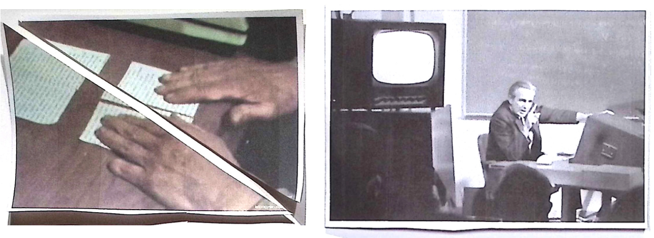 Burroughs and Engelbart side by side, this time with a diagonal cut through the Burroughs.