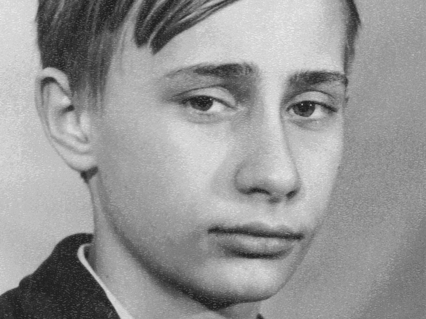 Vladimir Putin at elementary school age (The Russian Presidential Press and Information Office / kermlin.ru) https://commons.wikimedia.org/wiki/File:Vladimir_Putin_as_a_child.jpg.