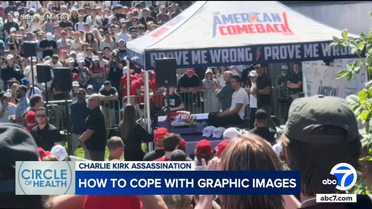 Seeing graphic images surrounding Charlie Kirk's assassination can leave  lasting trauma. Psychiatrist offers advice on how to cope - ABC7 Los Angeles