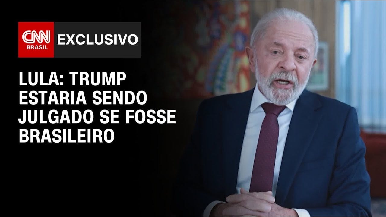 À CNN, Lula diz que se Trump fosse brasileiro, também estaria sendo julgado  | CNN ARENA