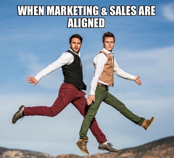 When marketing & sales are aligned - Real Best Friend Meme Generator