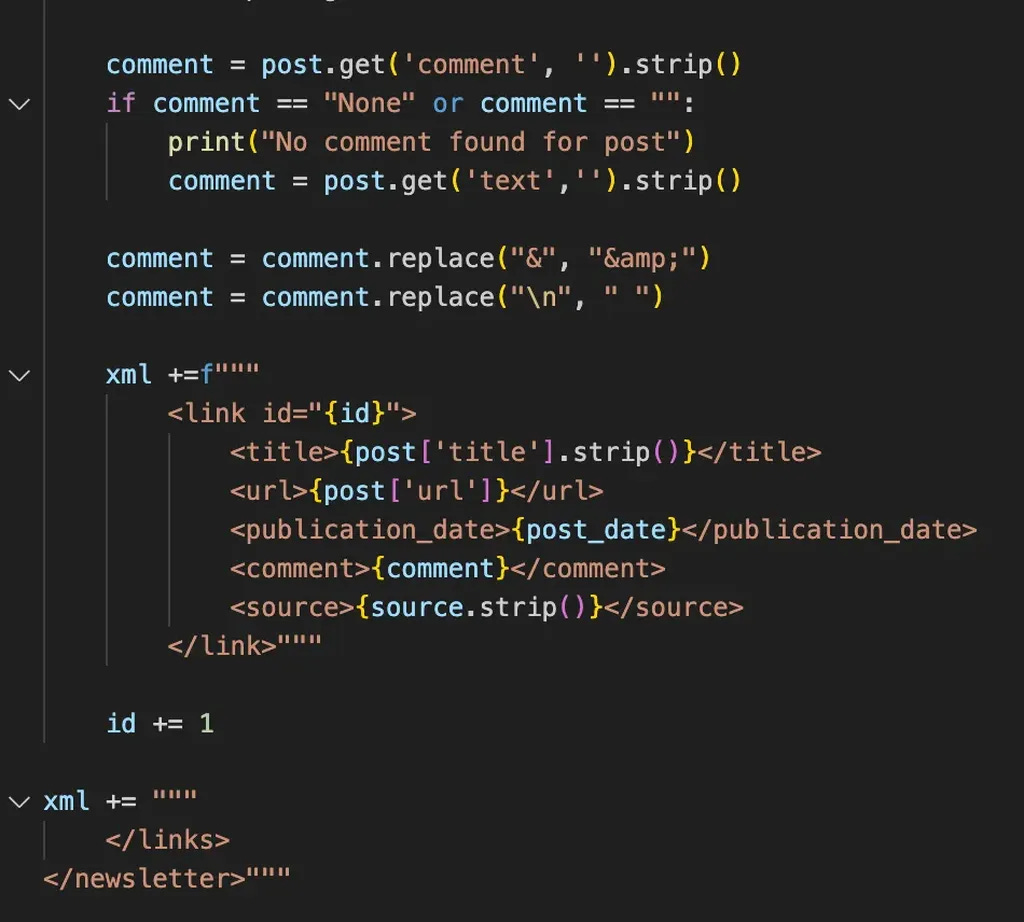 Python de création XML