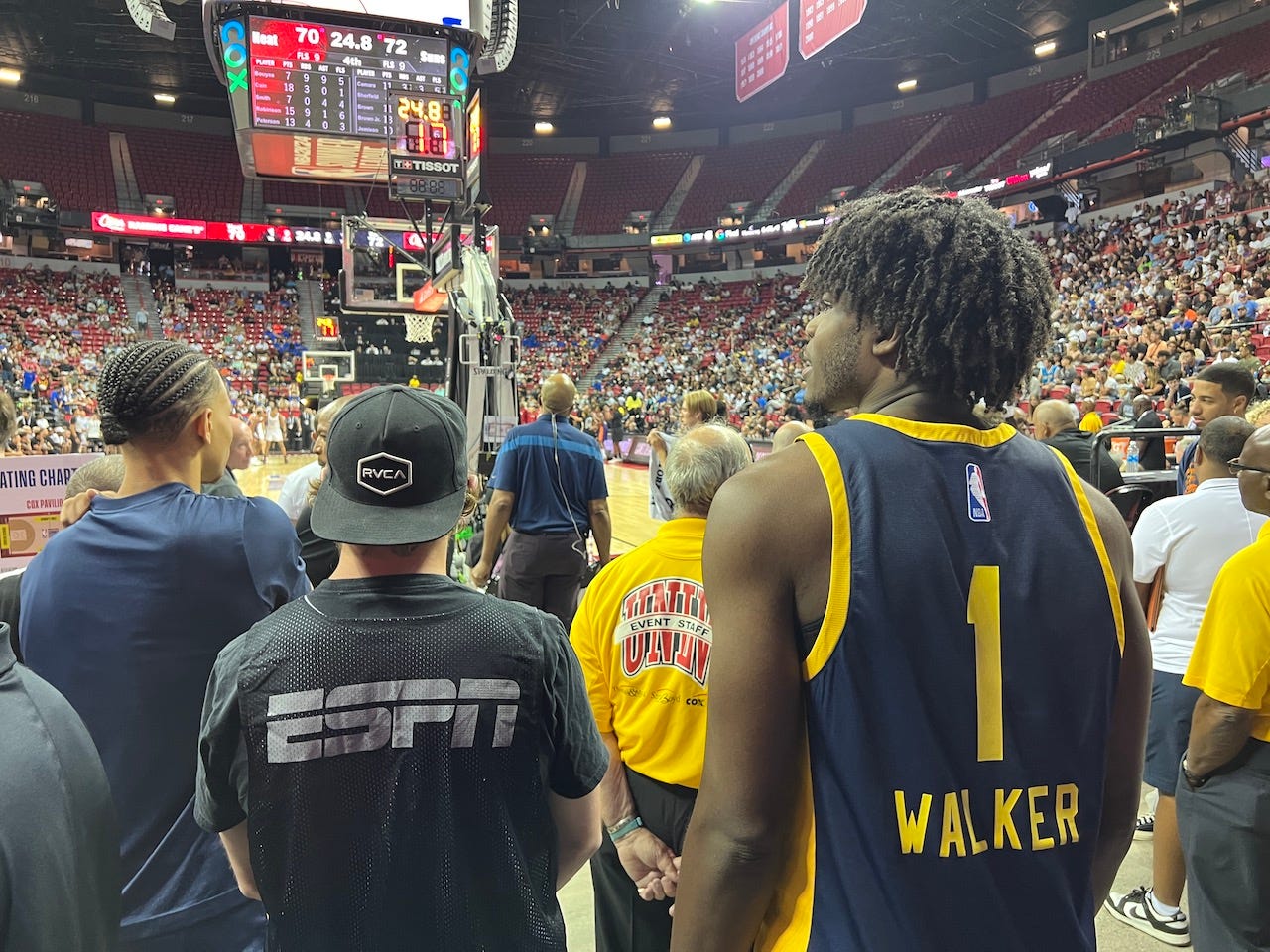 Jarace Walker and the Pacers patiently waiting for their time on the court.