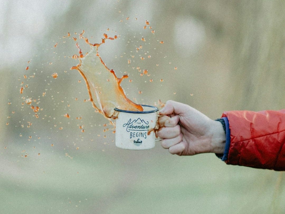 person holdign mug of coffee person holdign mug of coffee