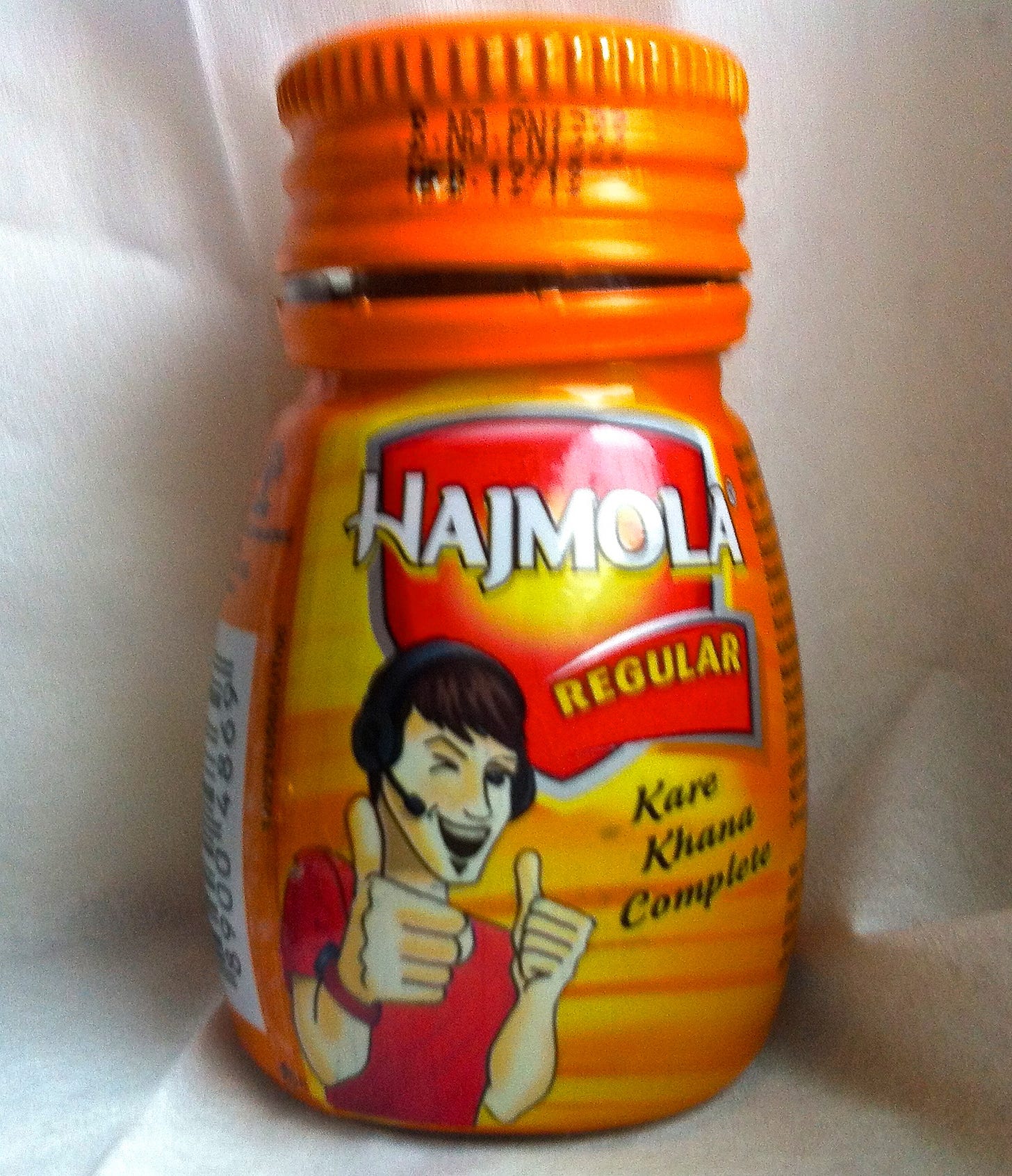 a bottle of hajmola