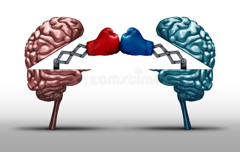 Battle of the Brains stock illustration. Illustration of debate - 72211659