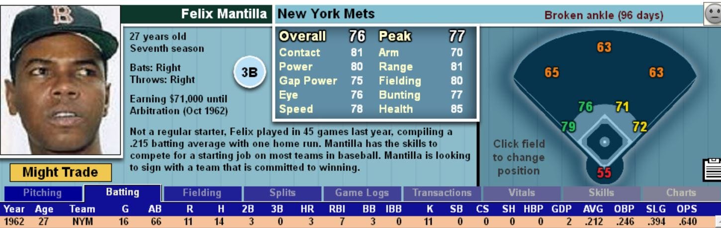 Felix Mantilla with the New York Mets.