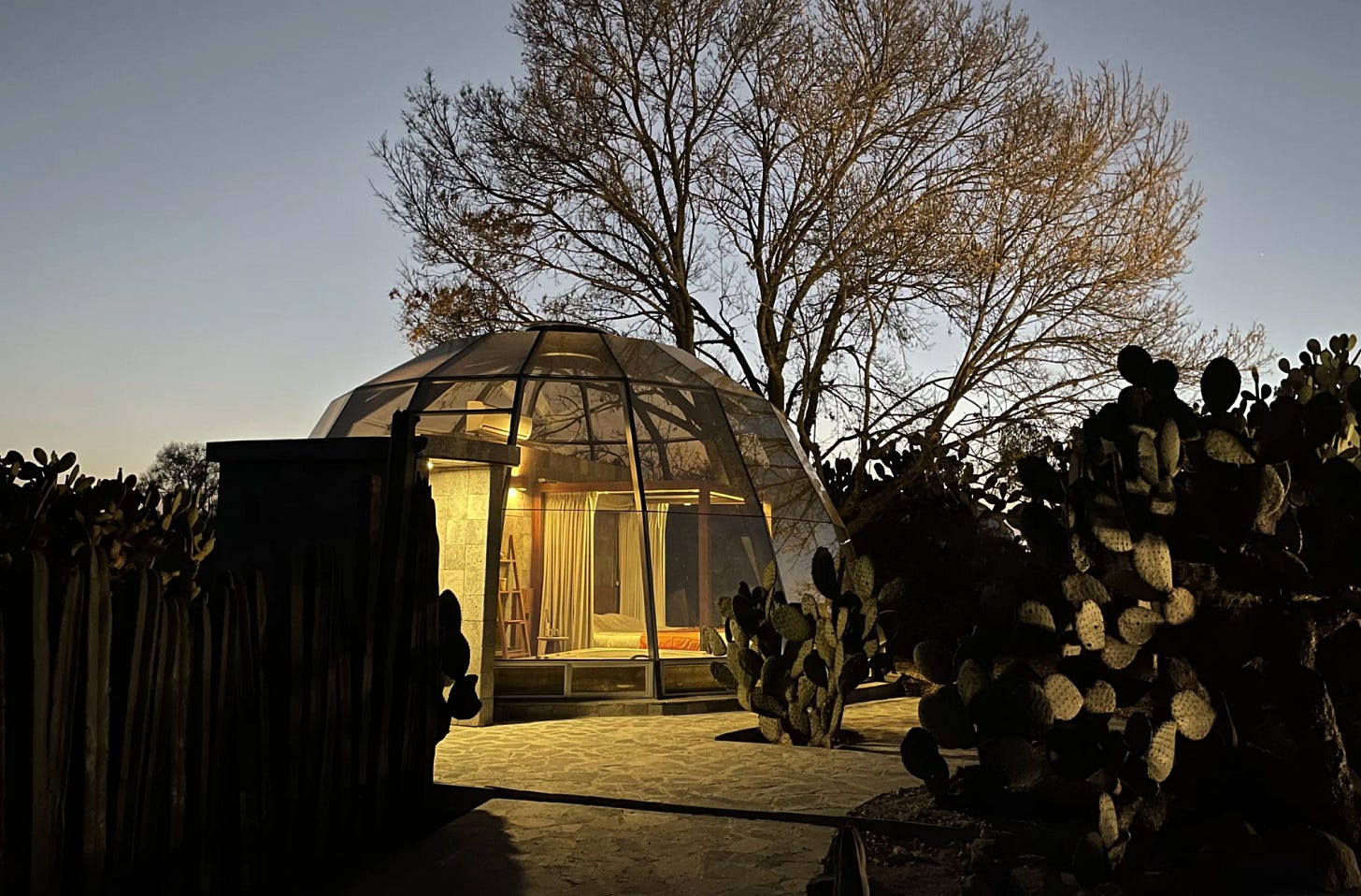 domo en un glamping cerca de CDMX