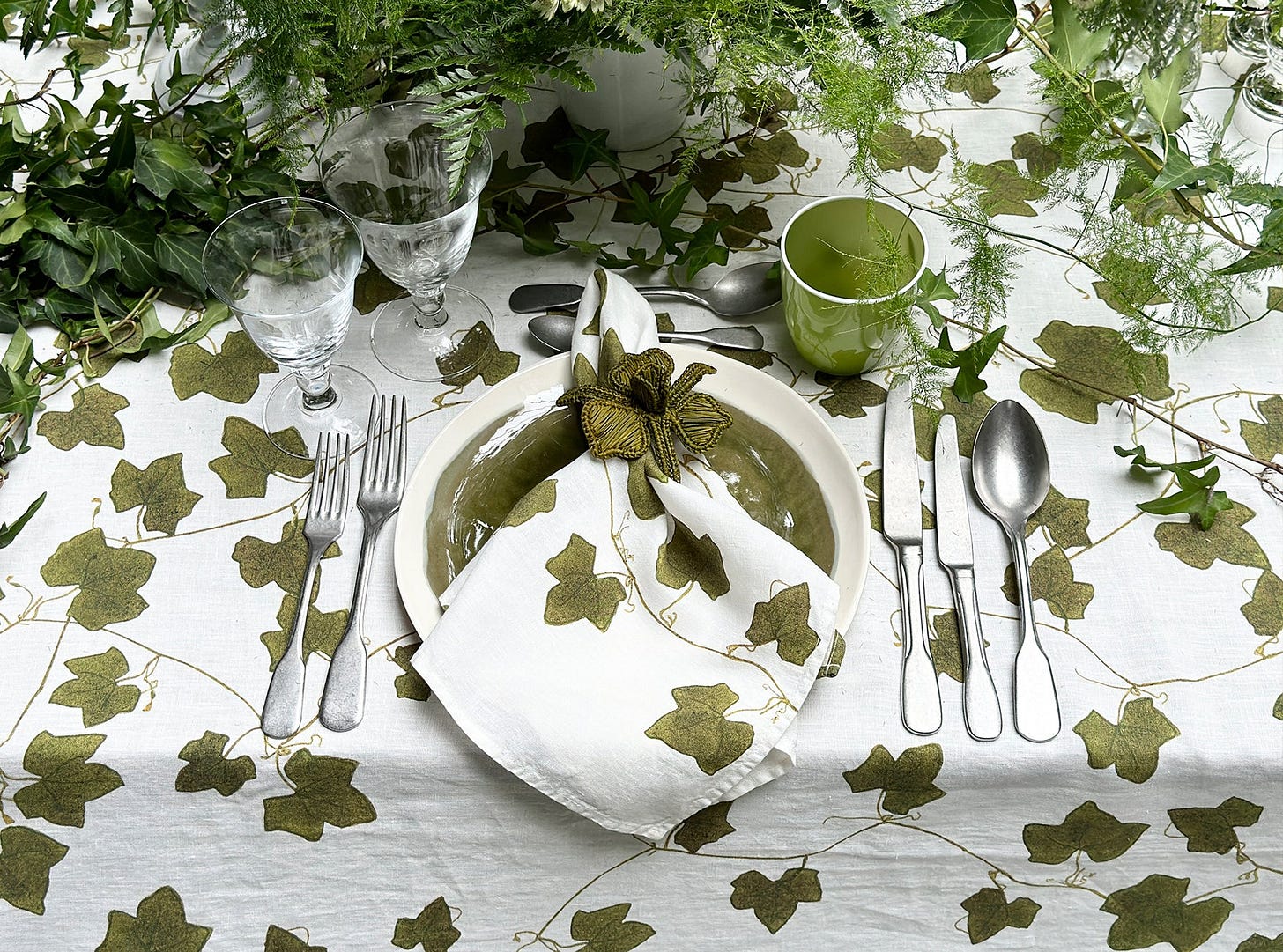 'Ivy' Linen Napkin, 50x50cm