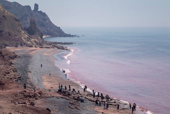 What happened to Hormuz Island's campers?