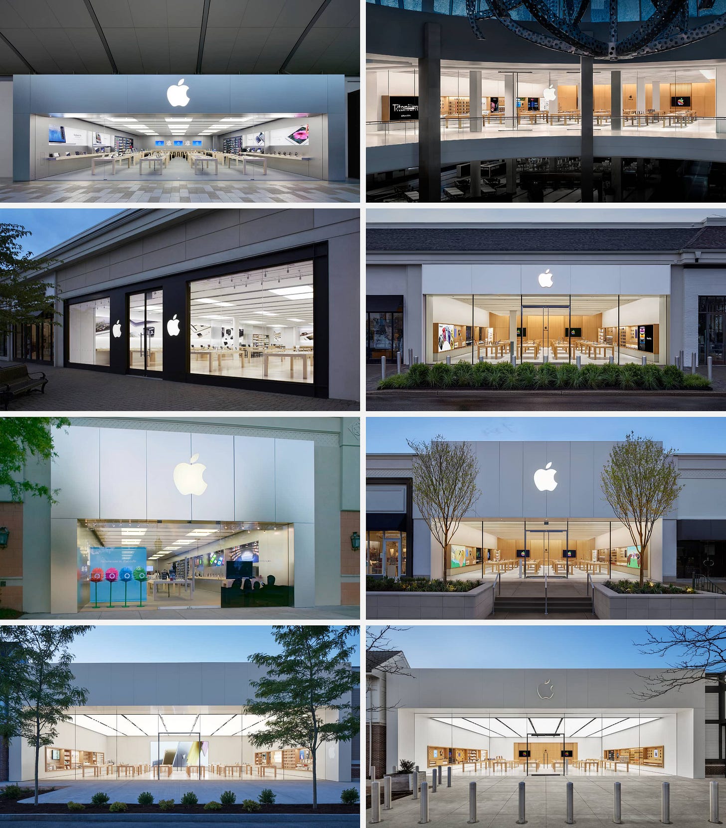 A collage of Apple Store hero images.