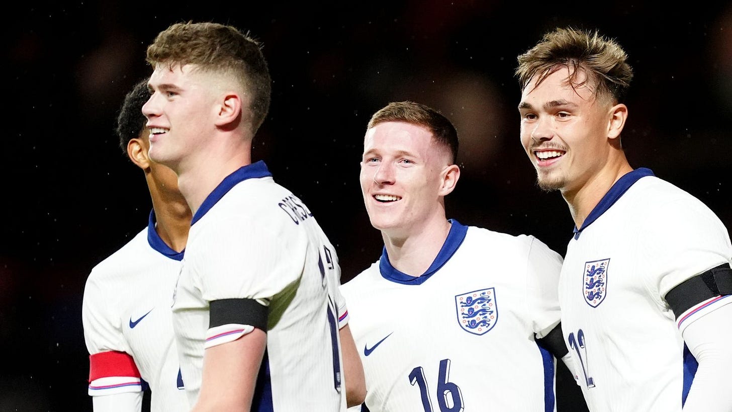 England U21s 7-0 Azerbaijan U21s: Young Lions top Euro 2025 qualifying  group after Ukraine defeat | Football News | Sky Sports