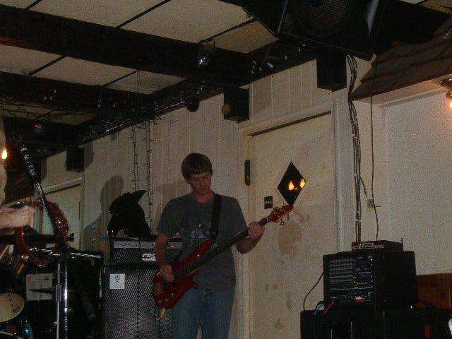 Asher churning out the bass notes. Asher churning out the bass notes.