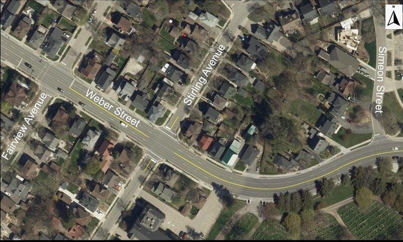 Map showing the intersection of Weber and Stirling