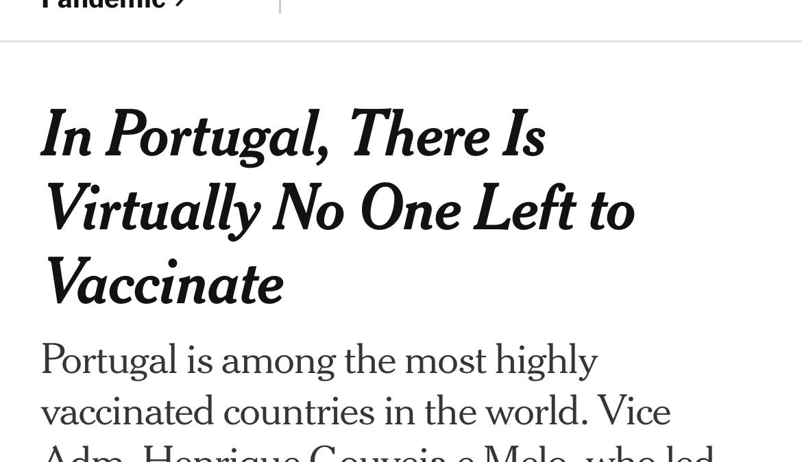 What do Oklahoma and Portugal have in common? Not much, besides mRNA vaccine failure