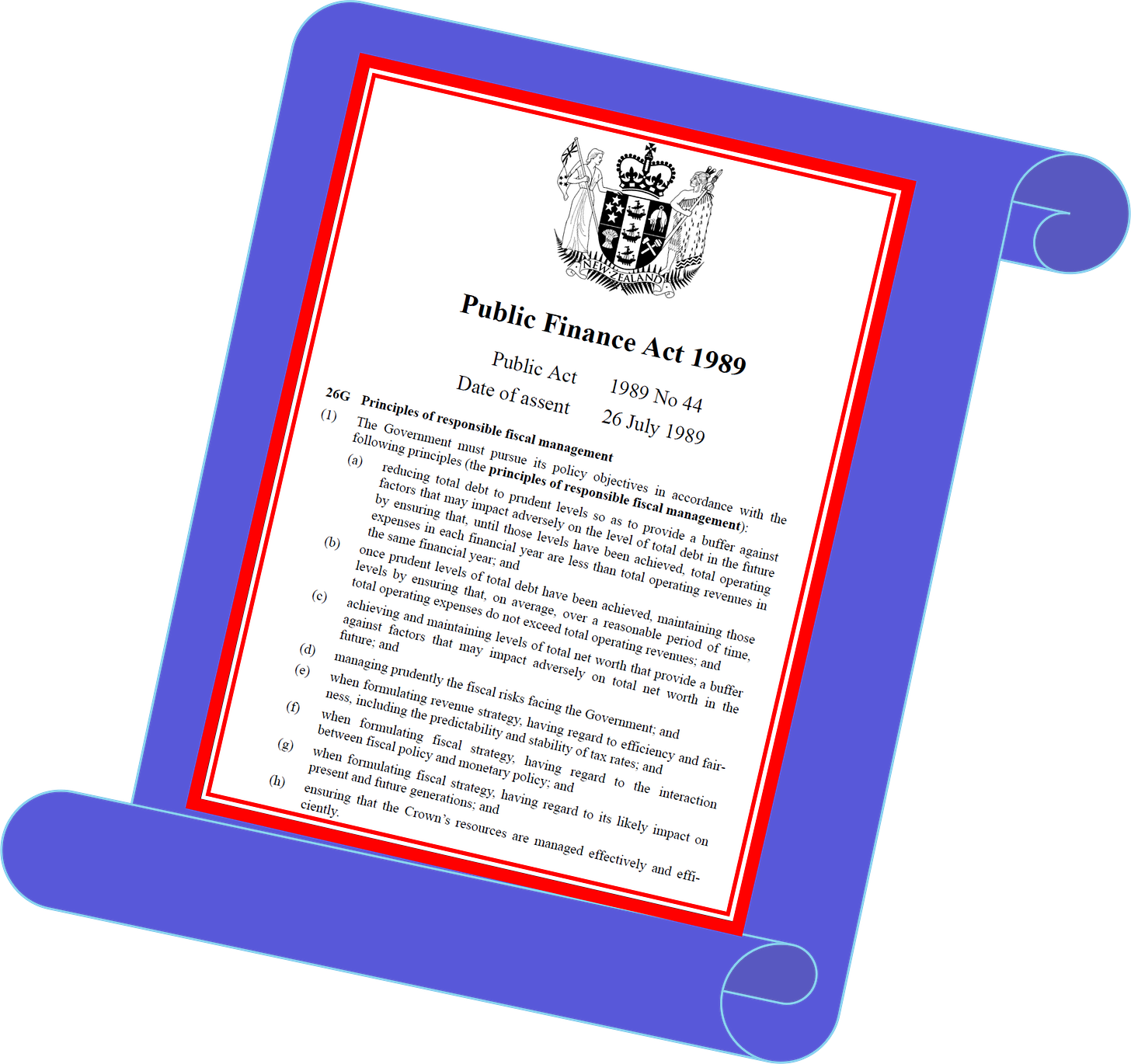 A depiction of Section 26G of the Public Finance Act 1989. 