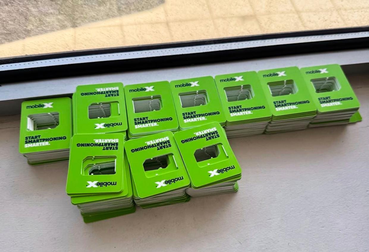 This photo provided by the U.S. Secret Service, in New York, Monday, Sept. 22, 2025, shows SIM card packaging that was seized by the agency. (U.S. Secret Service via AP)