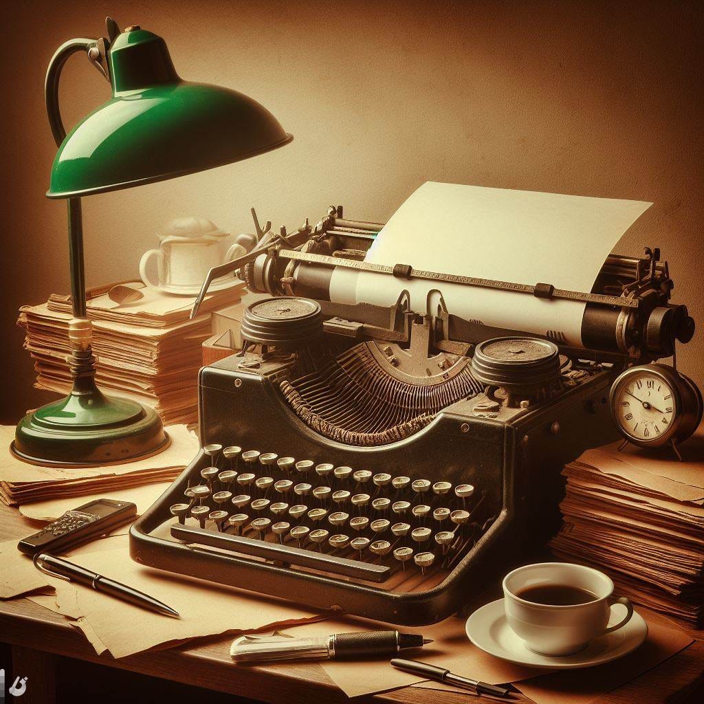 old fashioned type writer