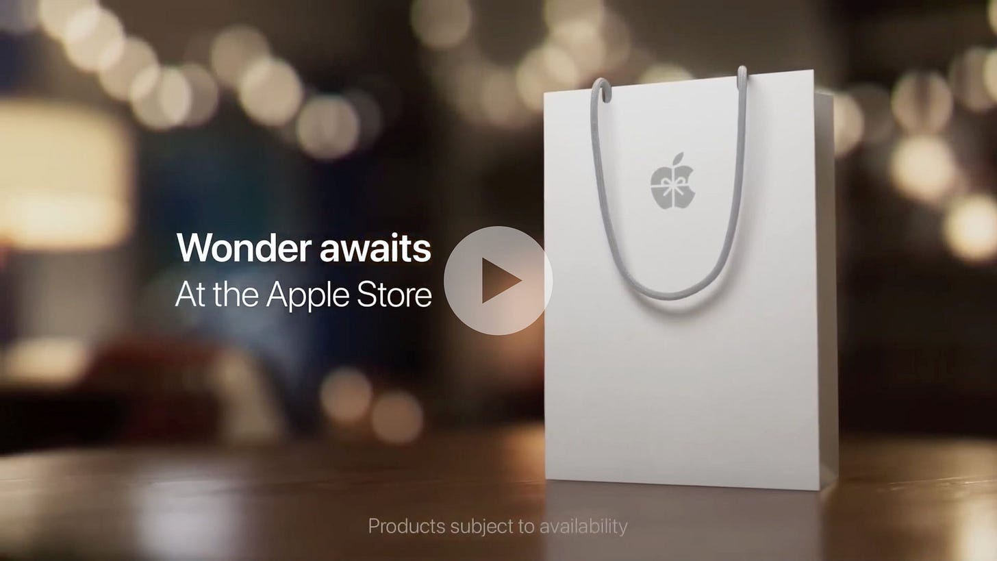 A thumbnail of the Apple 2023 holiday ad. Tap on this thumbnail to open the video in YouTube.