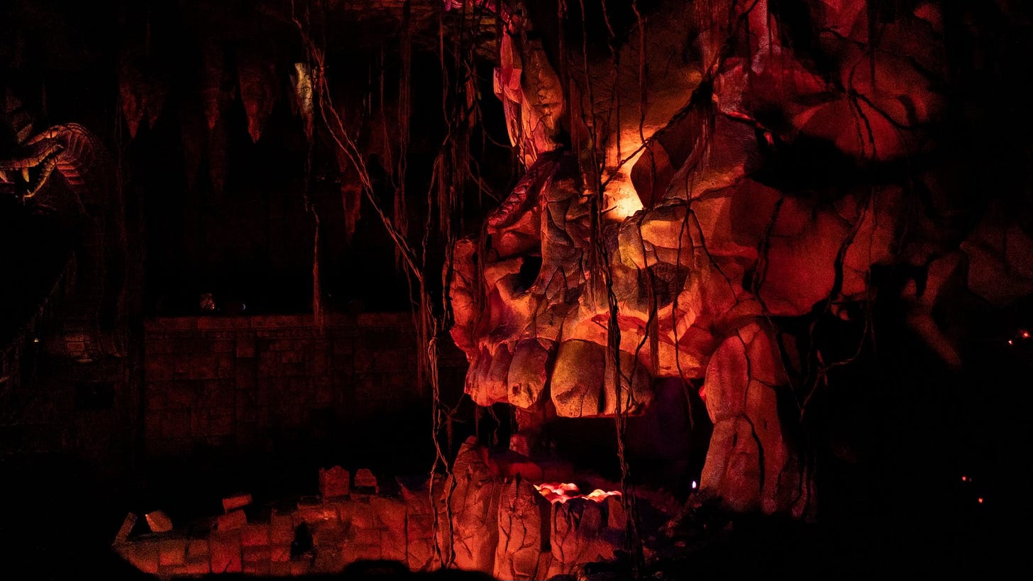 One of the sets for the Indiana Jones Adventure ride at Disneyland One of the sets for the Indiana Jones Adventure ride at Disneyland