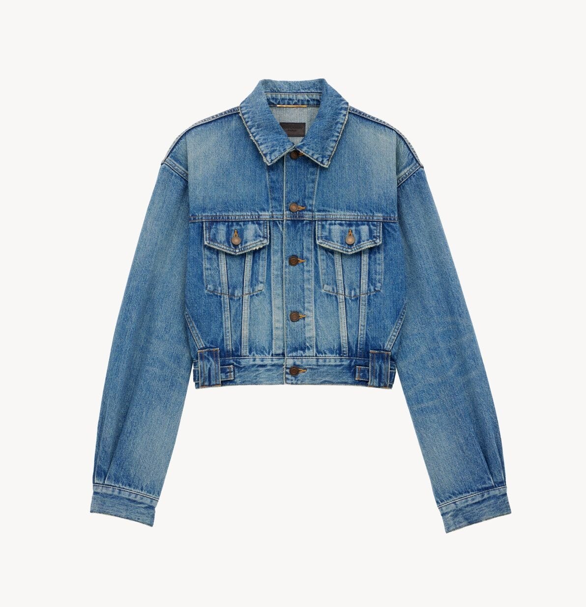 giacca anni '80 in denim blu vintage