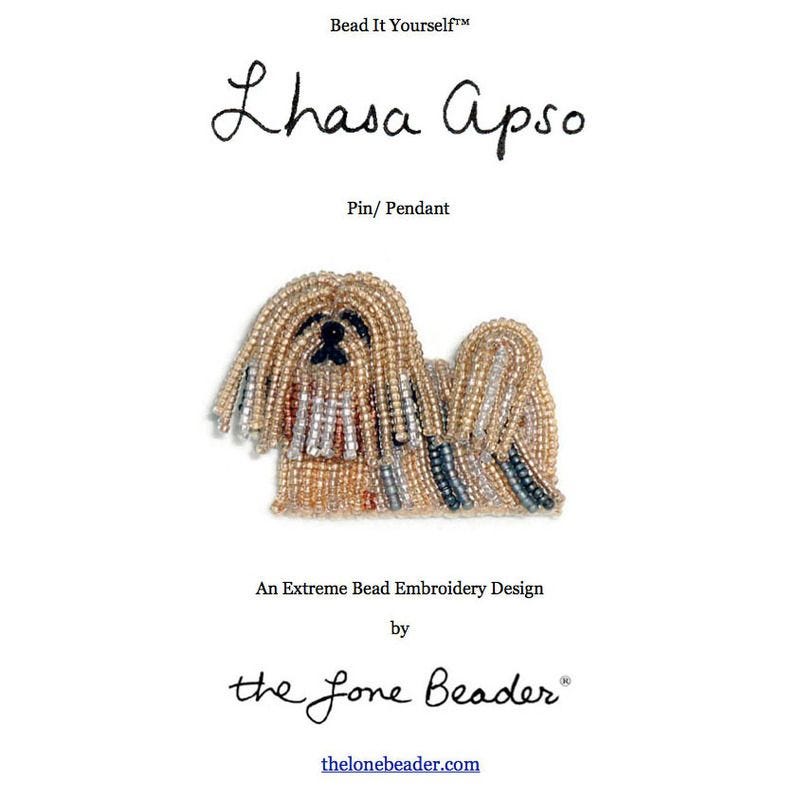 Lhasa Apso beading pattern Shih Tzu bead embroidery dog jewelry PDF file etsy beadwork artist Lhasa Apso beading pattern Shih Tzu bead embroidery dog jewelry PDF file etsy beadwork artist