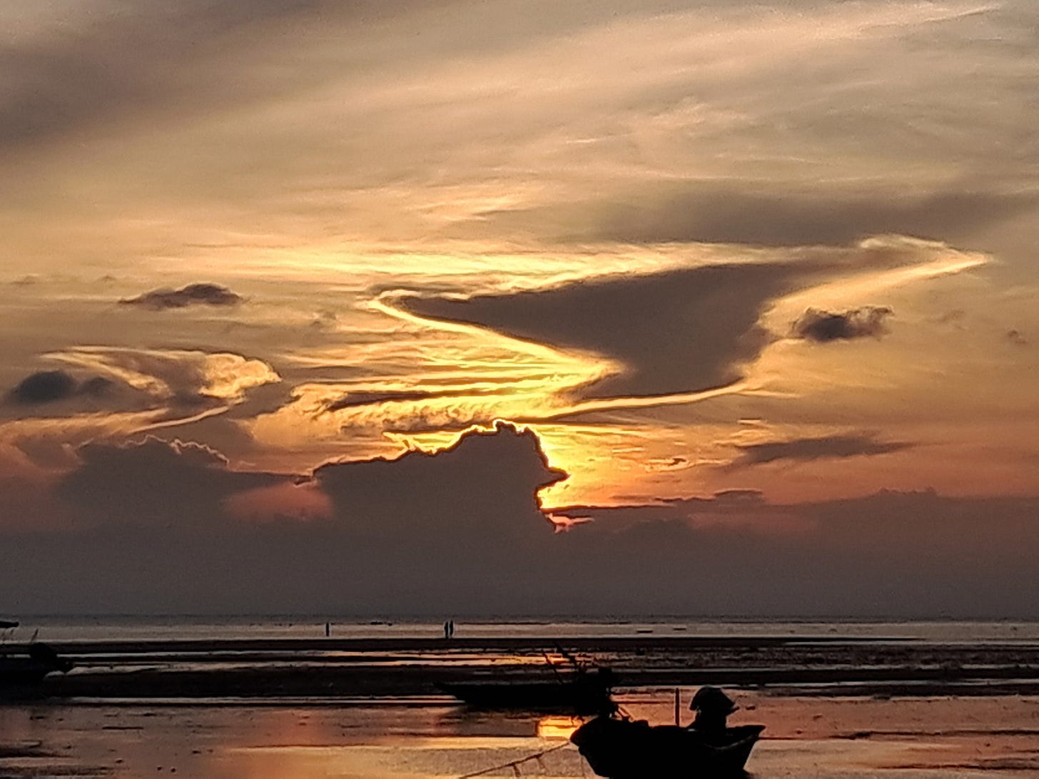 Earth map on sky in Lamu