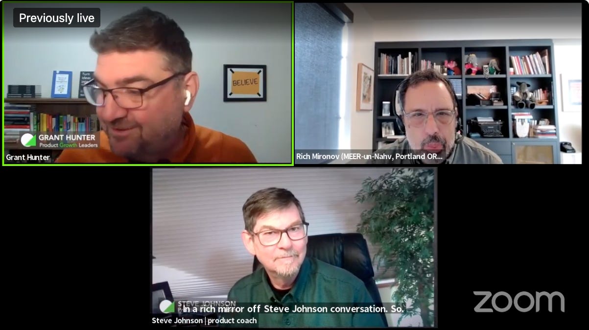 Grant, Rich, Steve talking live Grant, Rich, Steve talking live