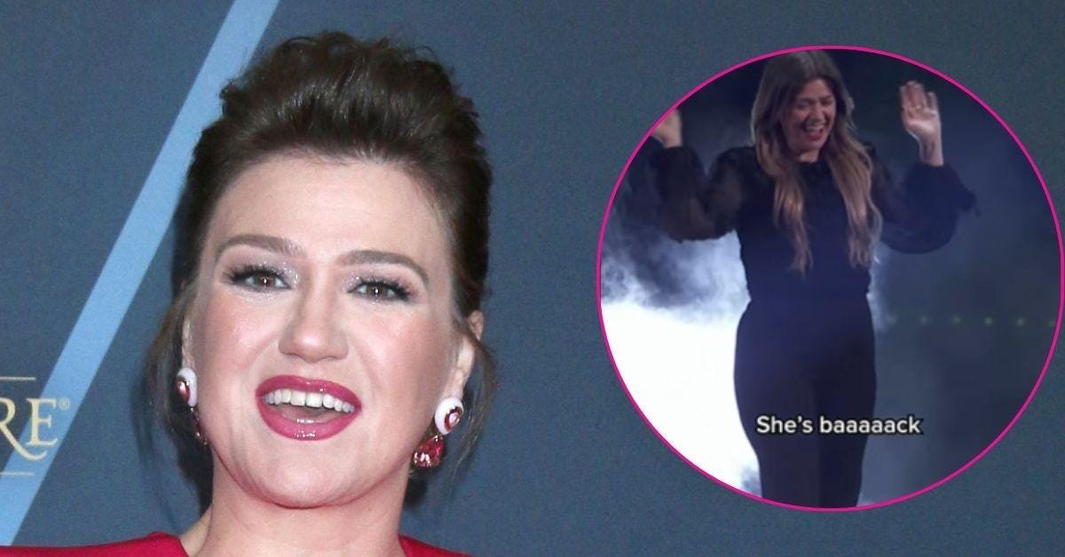 split photo of Kelly Clarkson split photo of Kelly Clarkson