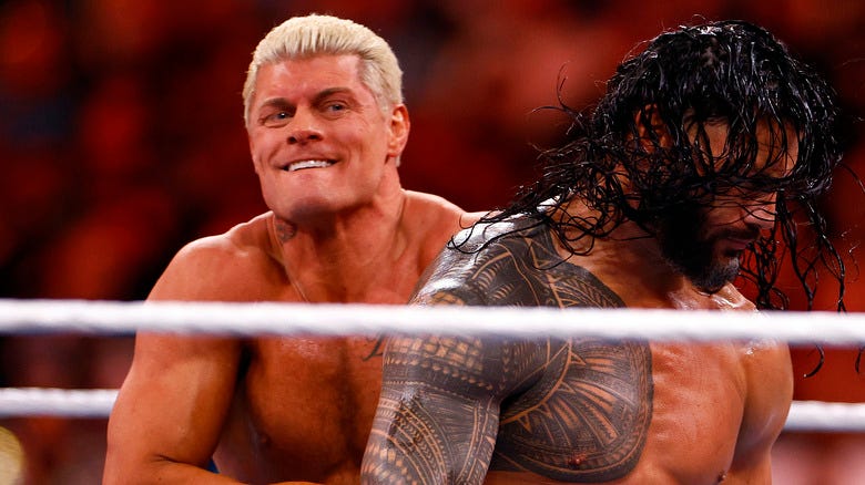 Cody Rhodes wrestling Roman Reigns