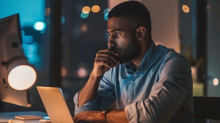 Free Focused Night Work Image | Download at StockCake