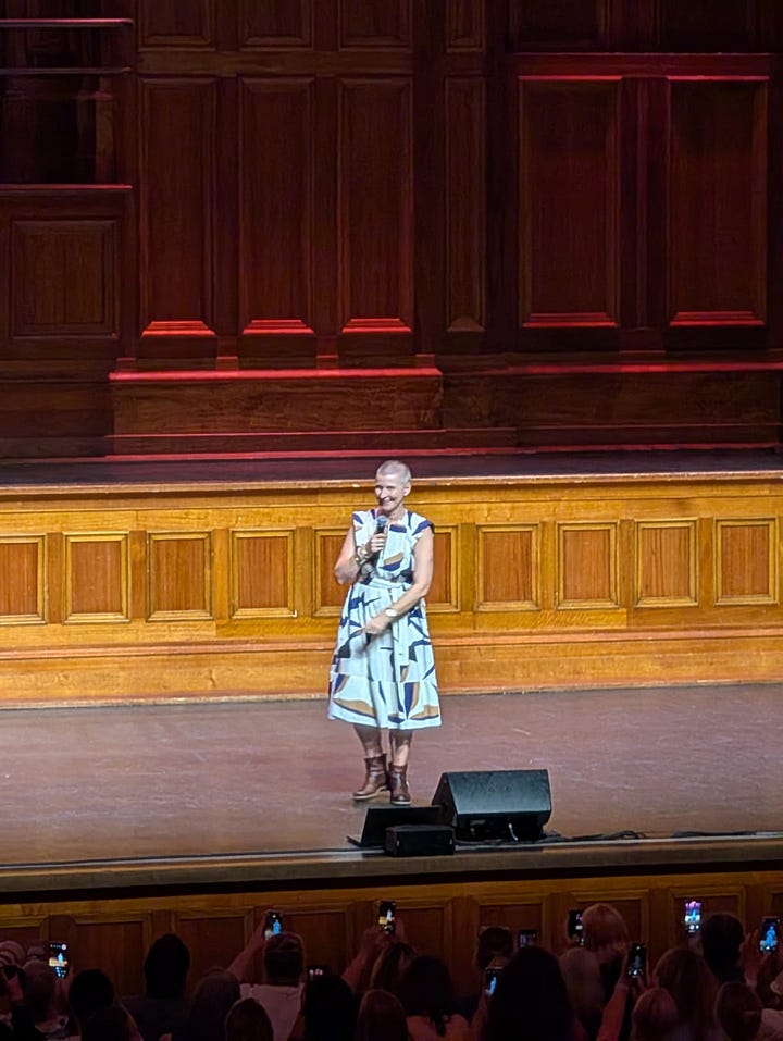 Elizbeth Gilbert at Melbourne Town Hall