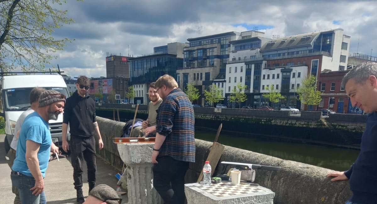 White Bishop to B3, Queen to D3... Pope's Quay Has Chess Tables