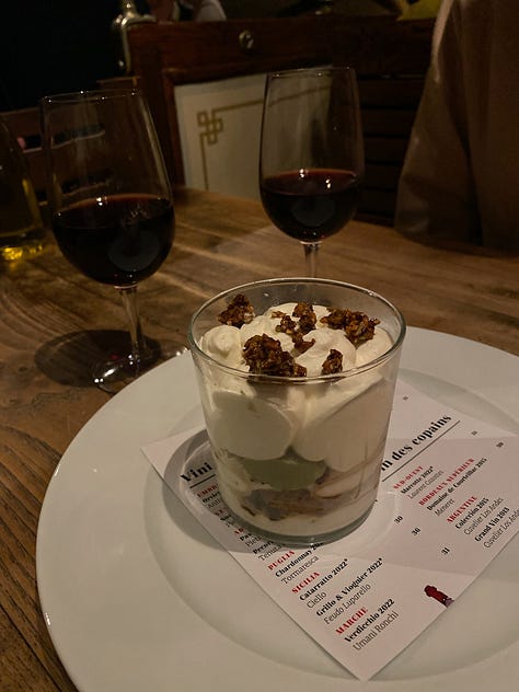 I ate amazing food in Paris.