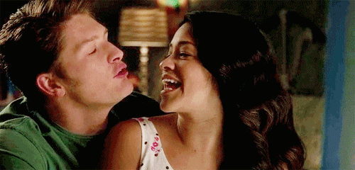 Michael and Jane making kiss faces at each other Michael and Jane making kiss faces at each other