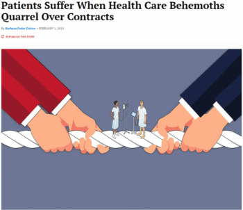 KFF Health News: Patients Suffer When Health Care Behemoths Quarrel Over Contracts KFF Health News: Patients Suffer When Health Care Behemoths Quarrel Over Contracts