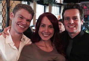 Laura Jordan with Peter Graham and Jonathan Groff of OTP