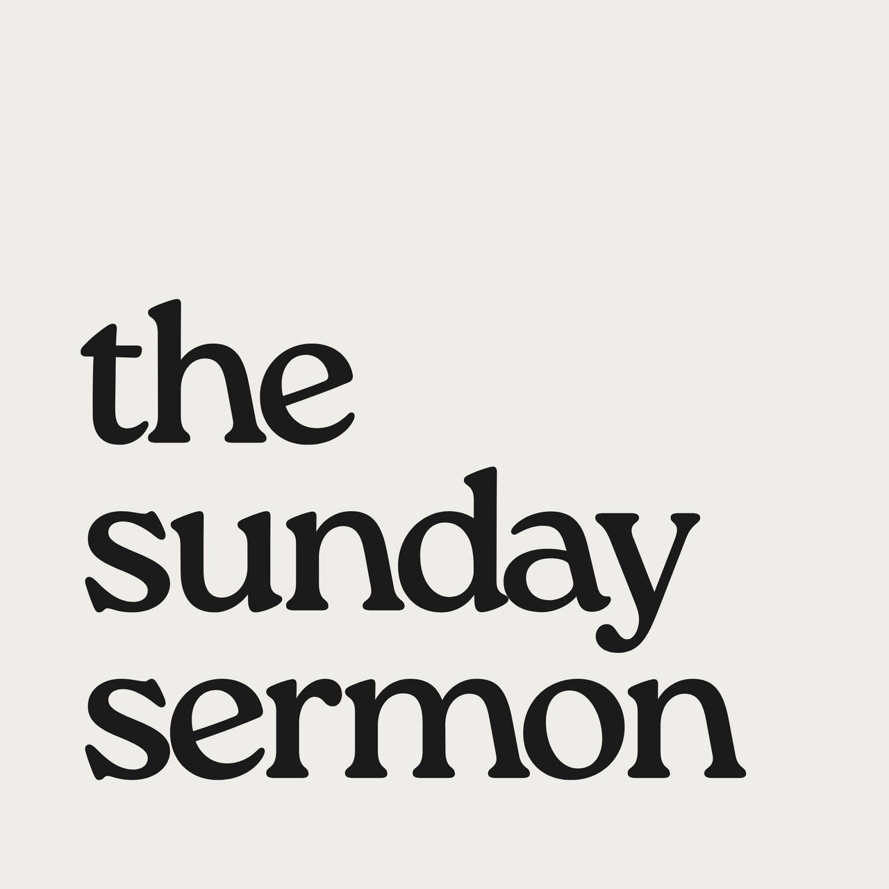 The Sunday Sermon