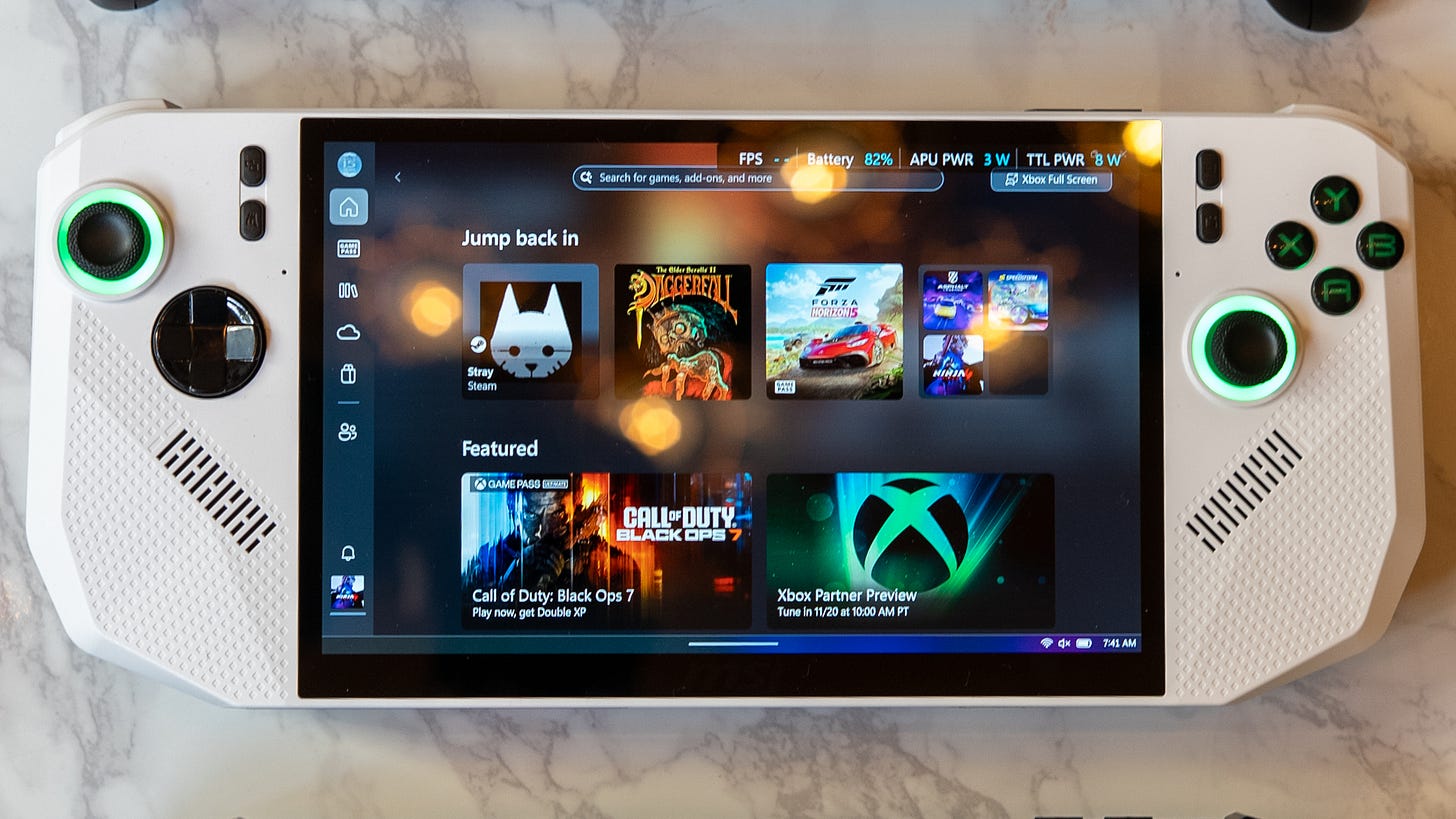 MSI Claw A8 gaming handheld