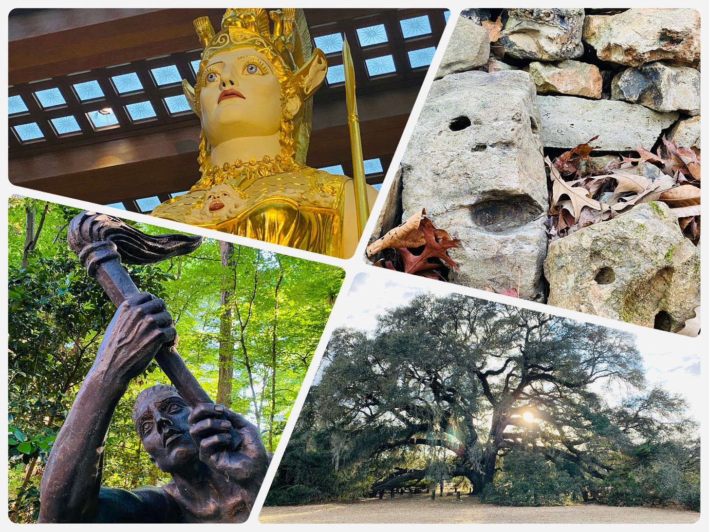 Collage image previewing neo-pagan sacred sites