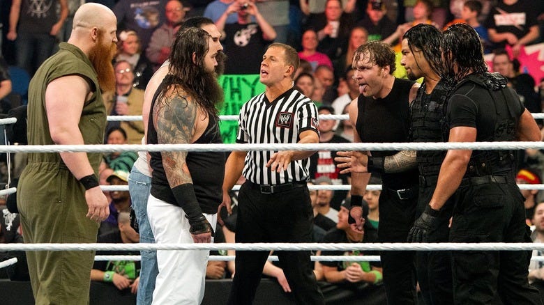 The Shield and The Wyatt Family face off The Shield and The Wyatt Family face off