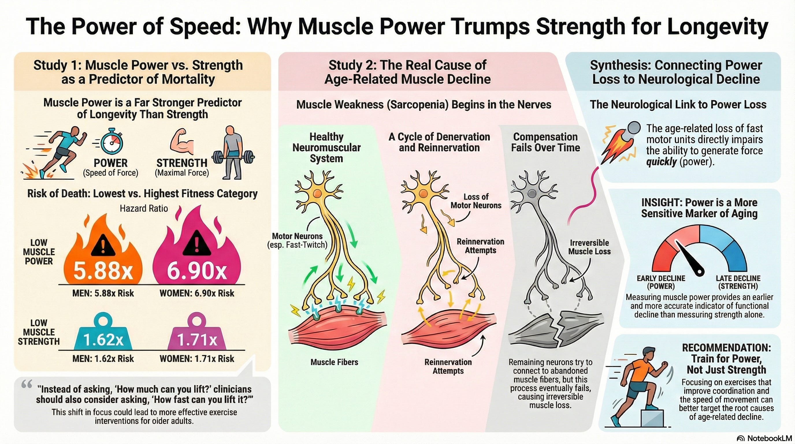 Muscle Power and Neuromuscular Integrity: Key Determinants of Longevity
