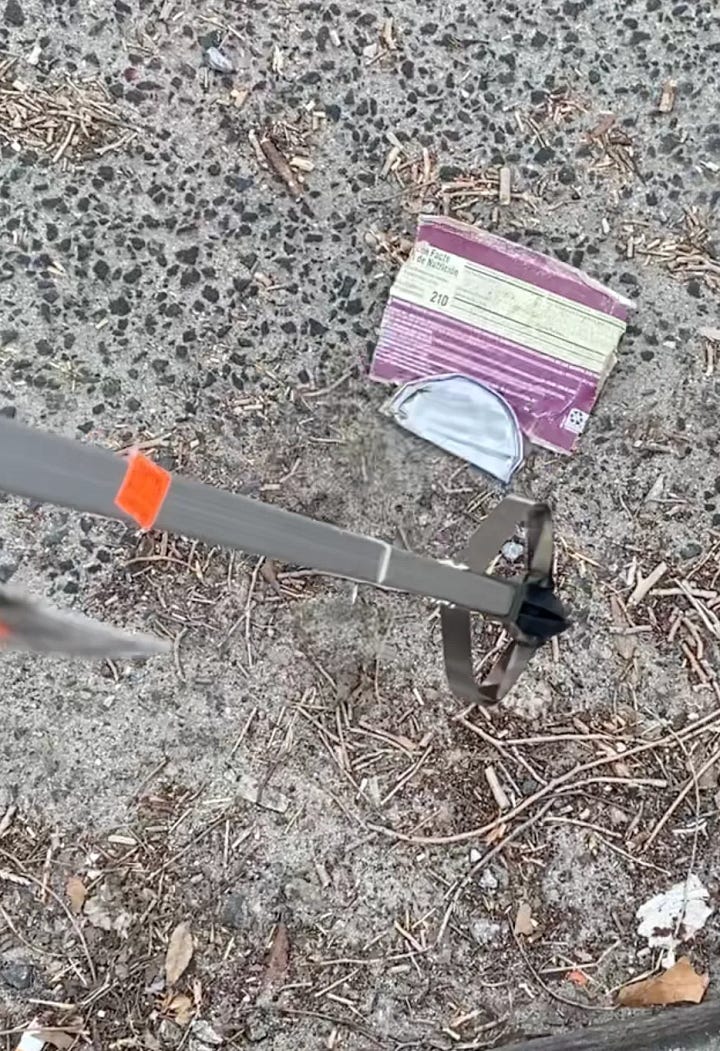 a gallery comparing the effectiveness of a trash broom to a trash picker