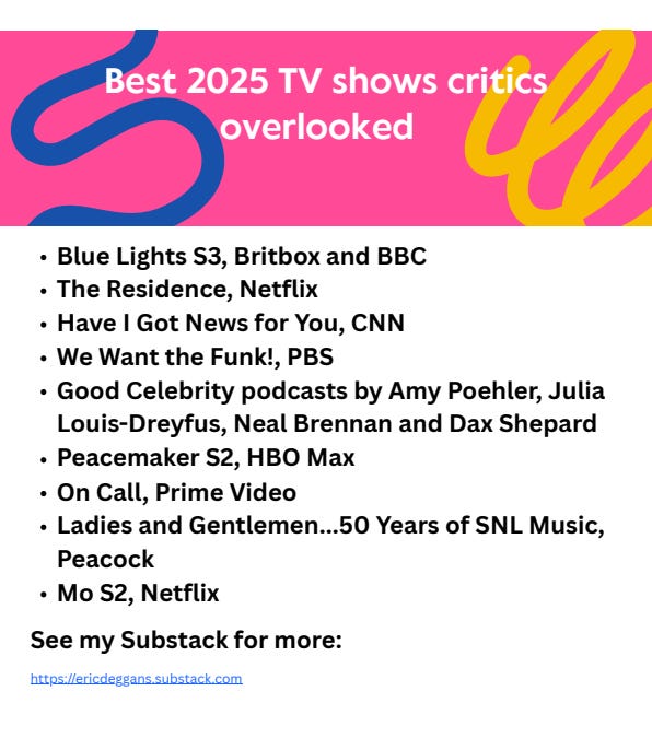 The Best TV Shows from 2025 Critics Aren't Talking About