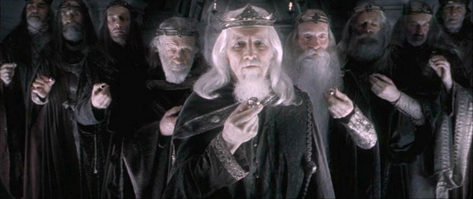"And nine, nine Rings were gifted to the race of Men, who above all ...