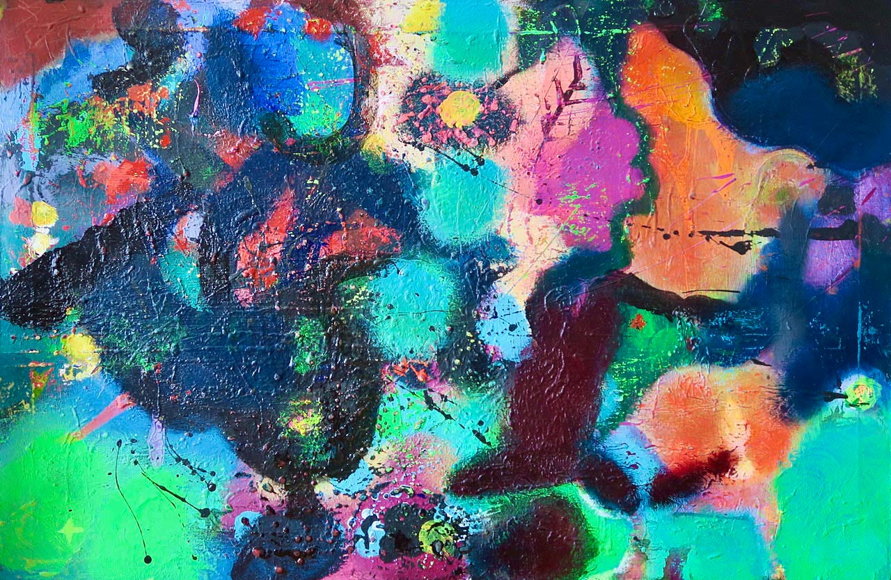 A close-up of a painting

Description automatically generated